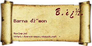 Barna Ámon névjegykártya
